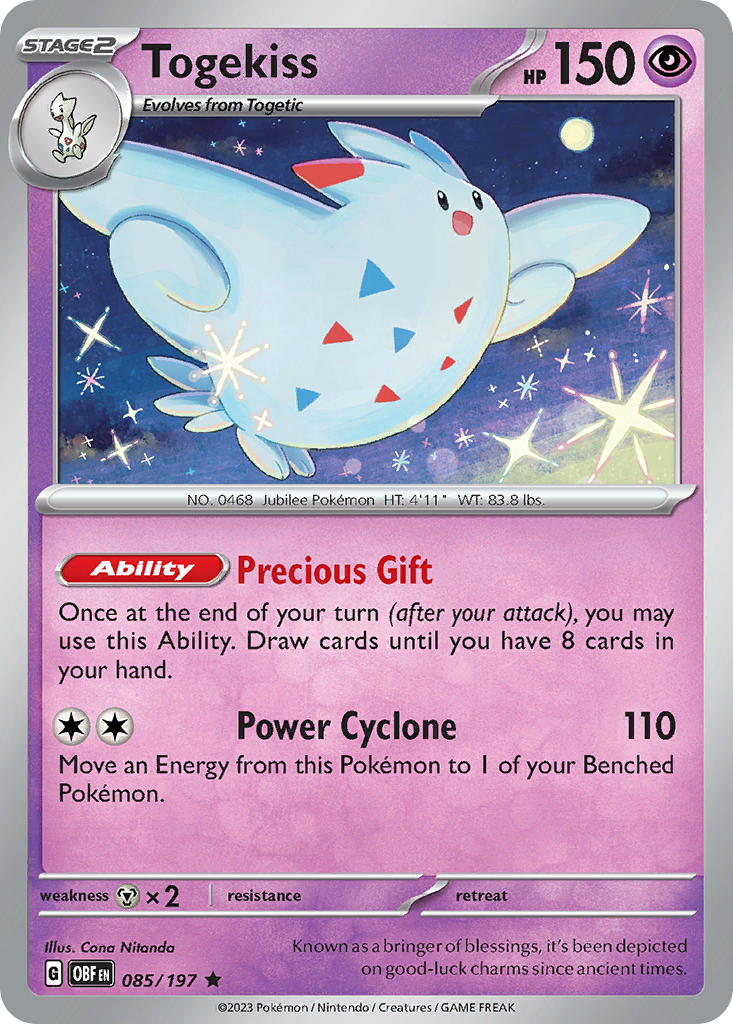 Obsidian Flames Non - Holo Togekiss #85/197